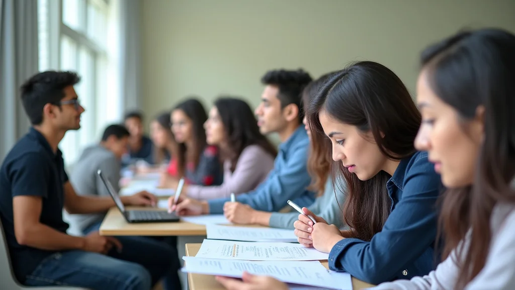 The image shows students reviewing admission documents for the College Admission BD process after SSC explained.